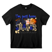 Black i'm just here for the snacks #basketball sister Heavy Core Tee - Zillion Design Studio