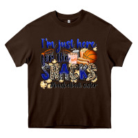 Chocolate Brown i'm just here for the snacks #basketball sister Heavy Core Tee - Zillion Design Studio