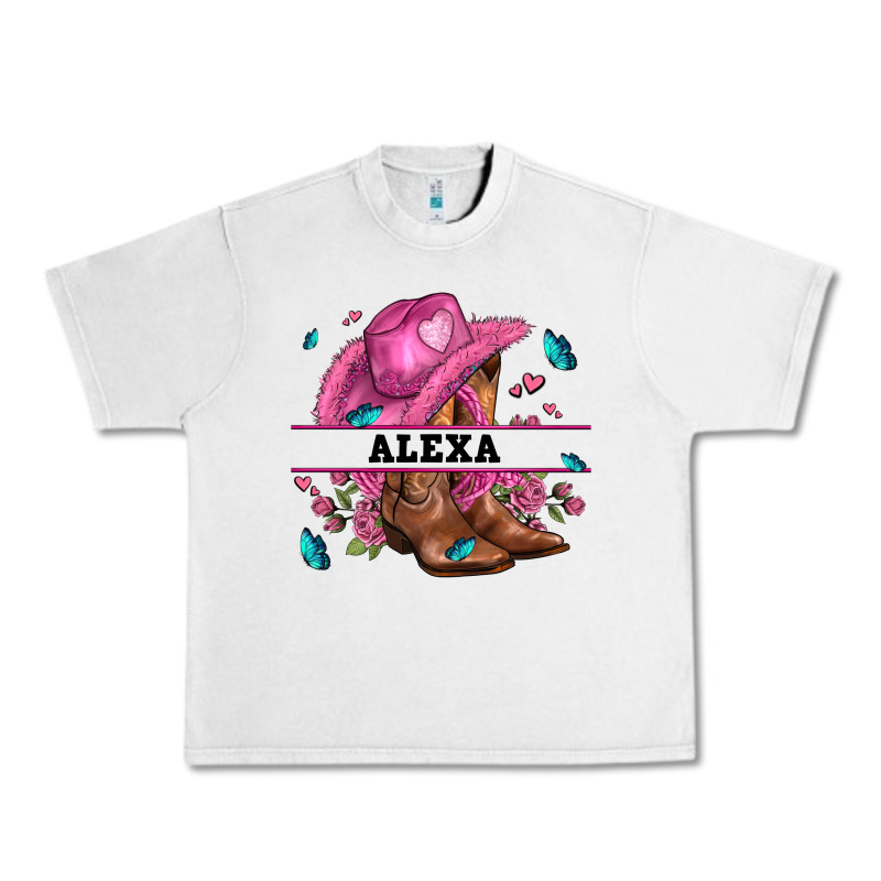 Pink Costom Name Cowgirl Hat And Roses Urban Heavy Tee by AdoDesignShop | Teevron
