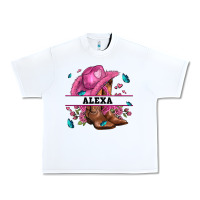 White pink costom name cowgirl hat and roses Urban Heavy Tee - AdoDesignShop