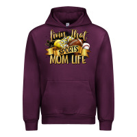 Mauve Wine livin that sports mom life Urban Hoodie - CowGirlArtShop