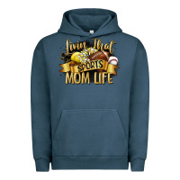 Pigment Midnight Navy livin that sports mom life Urban Hoodie - CowGirlArtShop