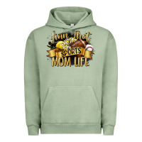 Pigment Oil Green livin that sports mom life Urban Hoodie - CowGirlArtShop