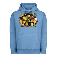 Pigment Pebble Blue livin that sports mom life Urban Hoodie - CowGirlArtShop