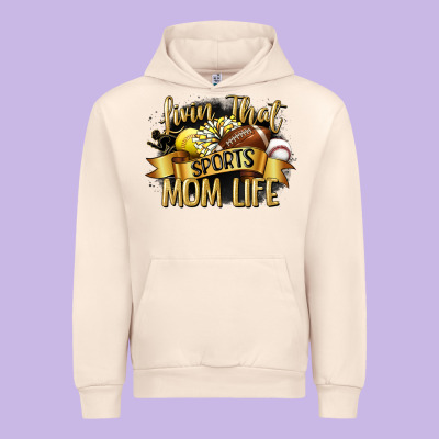 Livin That Sports Mom Life Urban Hoodie Designed By Cowgirlartshop
