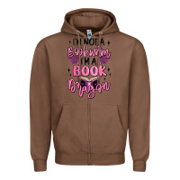 Chestnut i'm not a booksorm i'm a book dragon Zipper Hoodie - MaliasSmallBusiness