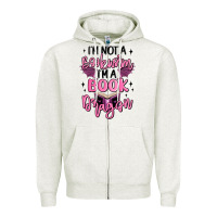 Oatmeal Heather i'm not a booksorm i'm a book dragon Zipper Hoodie - MaliasSmallBusiness