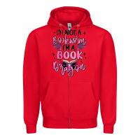 Red i'm not a booksorm i'm a book dragon Zipper Hoodie - MaliasSmallBusiness