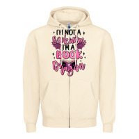 Sandshell i'm not a booksorm i'm a book dragon Zipper Hoodie - MaliasSmallBusiness