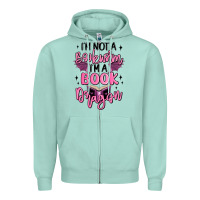 Seafoam i'm not a booksorm i'm a book dragon Zipper Hoodie - MaliasSmallBusiness
