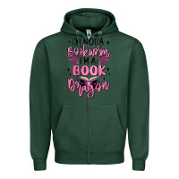 Sports Green i'm not a booksorm i'm a book dragon Zipper Hoodie - MaliasSmallBusiness