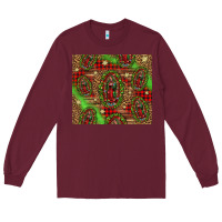 Burgundy our lady of Guadalupe Christmas Long Sleeve Tee - Jasminsmagicworld