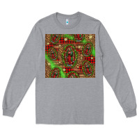 Heather Grey our lady of Guadalupe Christmas Long Sleeve Tee - Jasminsmagicworld