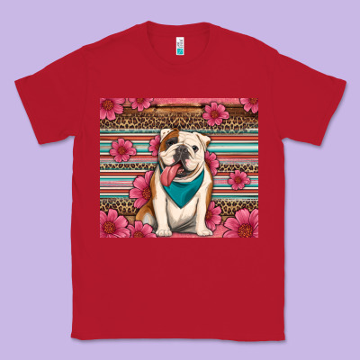 British Bulldog Floral Serape Tumbler Classic Tee Designed By Artiststas