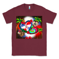 Burgundy dominican republic  leopard Classic Tee - AdoDesignShop