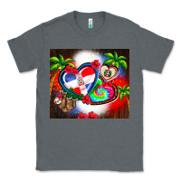 Charcoal Heather dominican republic  leopard Classic Tee - AdoDesignShop