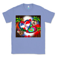 Colony Blue dominican republic  leopard Classic Tee - AdoDesignShop