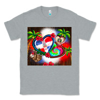 Heather Grey dominican republic  leopard Classic Tee - AdoDesignShop