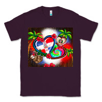 Plum dominican republic  leopard Classic Tee - AdoDesignShop