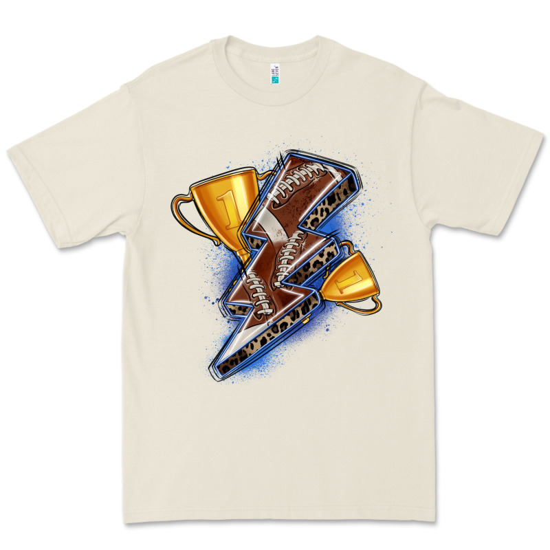 Football Lightning Bolt Premium Tee by Zillion Design Studio | Teevron