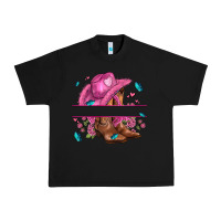 Black pink cowgirl hat and roses Urban Heavy Tee - AdoDesignShop