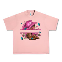 Salmon pink cowgirl hat and roses Urban Heavy Tee - AdoDesignShop