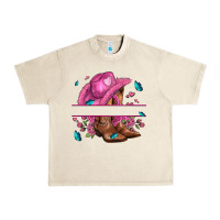 Pink Cowgirl Hat And Roses Urban Heavy Tee | Teevron