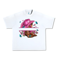 White pink cowgirl hat and roses Urban Heavy Tee - AdoDesignShop