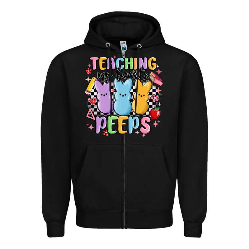 Teaching My Favorite Peeps Zipper Hoodie by MaliasSmallBusiness | Teevron