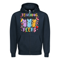 Navy teaching my favorite peeps Zipper Hoodie - MaliasSmallBusiness