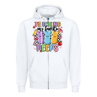 White teaching my favorite peeps Zipper Hoodie - MaliasSmallBusiness