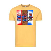 Vintage Mustard usa macaroon and boots Vintage Tee - AdoDesignShop