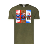Vintage Olive usa macaroon and boots Vintage Tee - AdoDesignShop