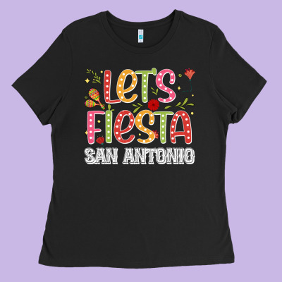 Lets Fiesta San Antonio Ladies Tee Designed By Jahusdesignshop