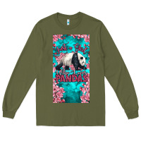 Army Green just a girl who loves pandas Long Sleeve Tee - LillyAllenDesigns