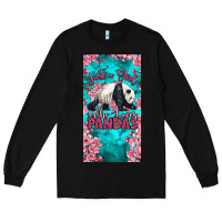 Black just a girl who loves pandas Long Sleeve Tee - LillyAllenDesigns