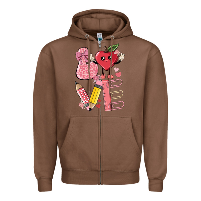 Love Teacher Zipper Hoodie by MaliasSmallBusiness | Teevron