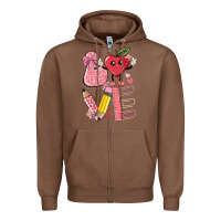 Chestnut love teacher Zipper Hoodie - MaliasSmallBusiness