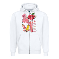 White love teacher Zipper Hoodie - MaliasSmallBusiness