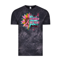 Cloud Black sunflower in october we wear pink Vintage Tee - AdoDesignShop