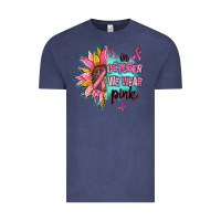 Vintage Denim sunflower in october we wear pink Vintage Tee - AdoDesignShop