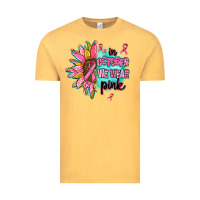 Vintage Mustard sunflower in october we wear pink Vintage Tee - AdoDesignShop