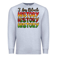 Heather Grey i am black history Premium Sweatshirt - LillyAllenDesigns