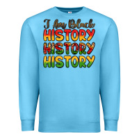 Ocean Blue i am black history Premium Sweatshirt - LillyAllenDesigns