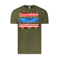 Vintage Olive usa camouflage american flag Vintage Tee - AdoDesignShop
