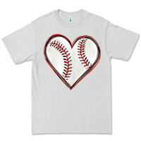 Dove Grey baseball heart Premium Tee - texasbilliewilder