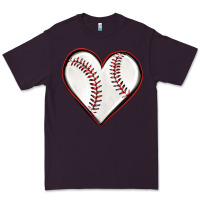 Plum baseball heart Premium Tee - texasbilliewilder