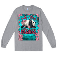 Heather Grey just a girl who loves pandas Long Sleeve Tee - LillyAllenDesigns
