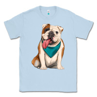 Dusty Blue english bulldog Classic Tee - Artiststas