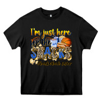 Black im just here for the snacks basketball sister Heavy Core Tee - Zillion Design Studio